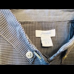 NWT Jacadi Paris checkered button down shirt Sz 3T